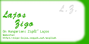 lajos zigo business card